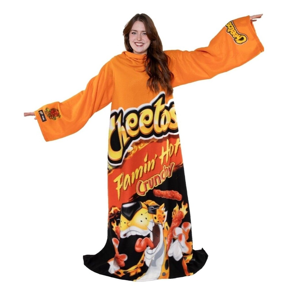 Snuggie Flamin' Hot Cheetos Wearable  Soft Fleece Blanket w/Sleeves 71"x54" NEW